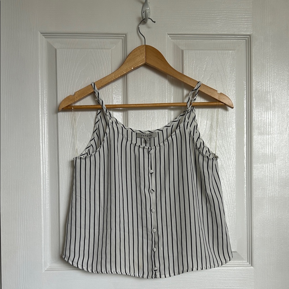 Black and White Striped Camisole
